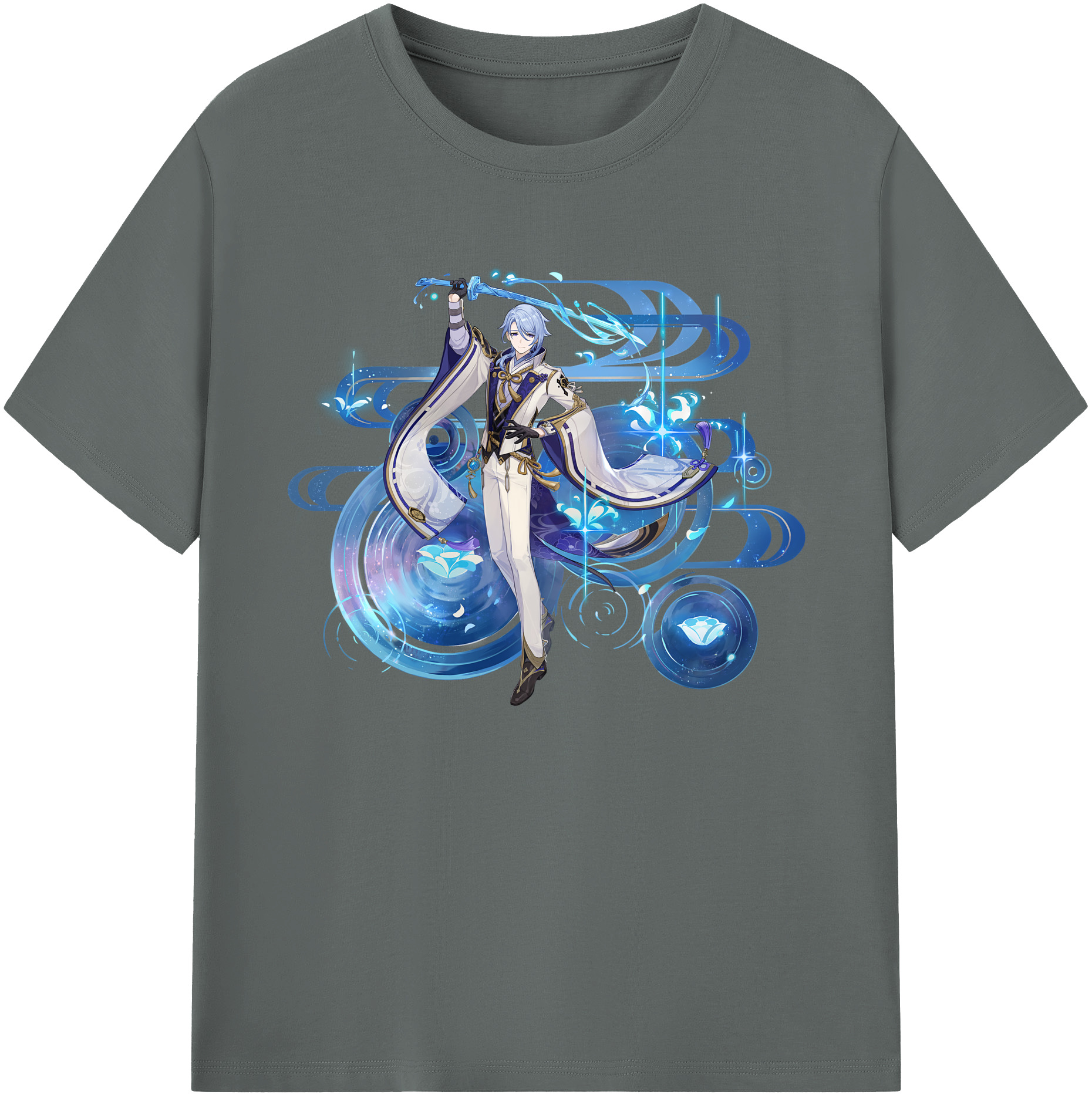 げんし神 神里綾人 かみさとあやと genshin Kamisato Ayato 綿100％ メンズ半袖Tシャツ｜肌触りやわらか＆通気性